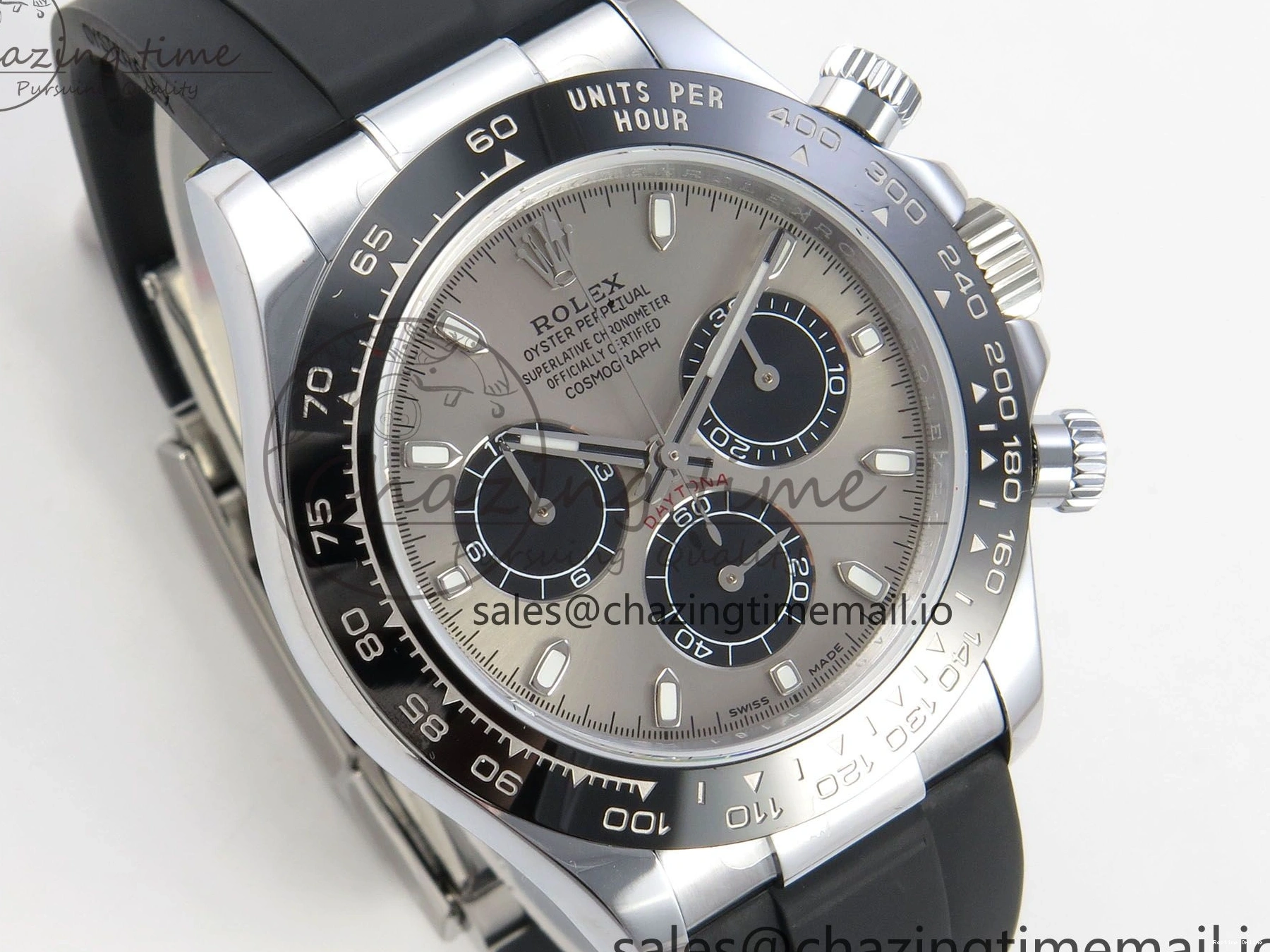 0405 Daytona 116519 QF 1:1 Best Edition Grey Black Dial on Oysterflex Strap SH4130 V11（Gain Weight） EasyMatch 172